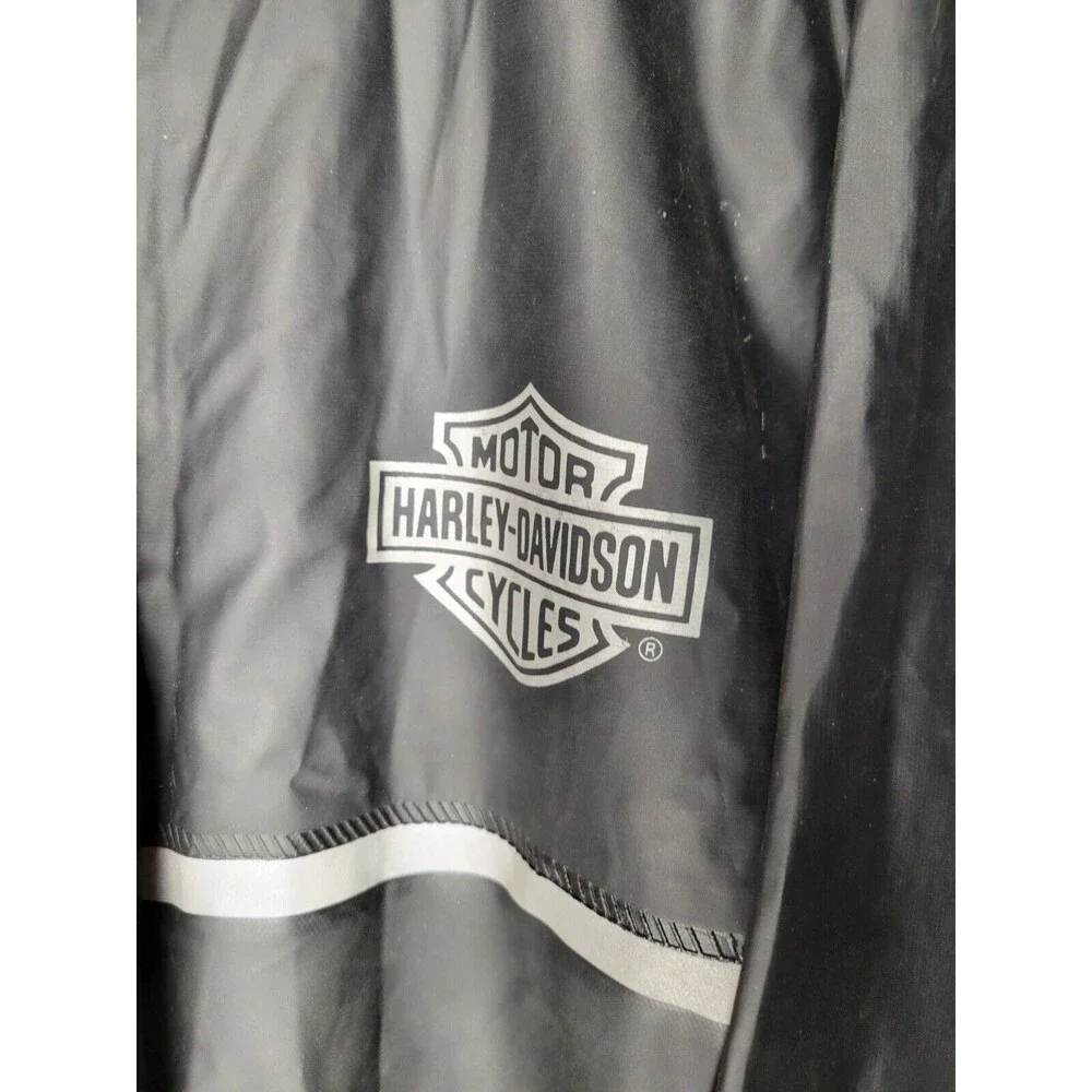 Harley Davidson Men's SZ L Rain Coverall PVC Motorcycle Boiler Suit Black Zip - Picture 5 of 9